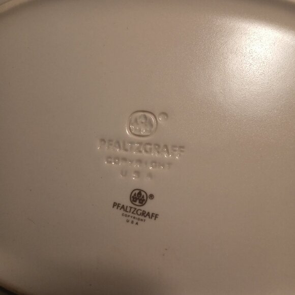 Pfaltzgraff Tea Rose Platter 12 3/4" x 8 3/4" Vintage Stoneware Floral - Picture 6 of 9